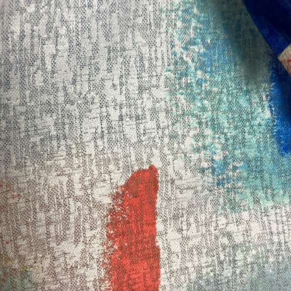 Ali Miles Lagenlook Multicolor Patterned Collared Button Front Blouse Sz XL - Picture 6 of 8